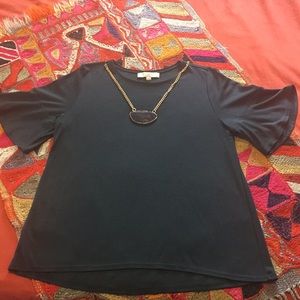 LOFT flutter bell sleeve top!!